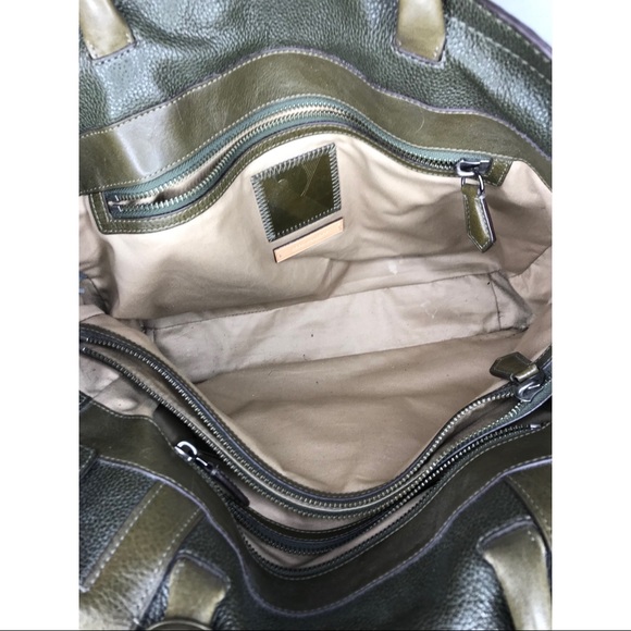 REED KRAKOFF Boxer Leather Satchel || Green - Picture 5 of 7